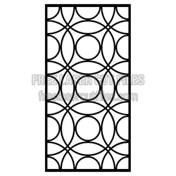 Geometric Circle Screen Pattern for Laser Cutting