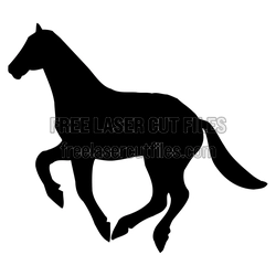 Horse Silhouette Laser Cut File for Craft Projects