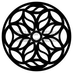 Intricate Floral Mandala Pattern for Laser Cutting