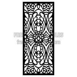 Ornamental Decorative Door Panel Pattern, Laser Cut File