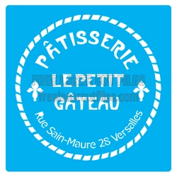 Patissiere Stencil Template for Laser Cutting, Ready to Cut