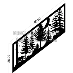 Plasma Art Panel for Stair Railing — DXF Design