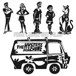Scooby-Doo Mystery Machine Character Laser Cut File