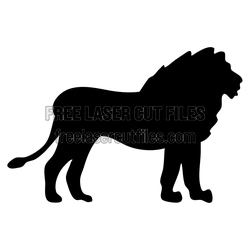 Standing Lion Silhouette Laser Cut File, Ready to Cut