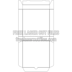 Takeout Pizza Box Template — DXF for Laser Cutting