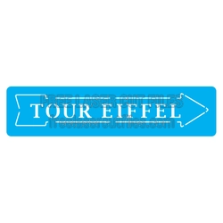 Tour Eiffel Stencil Arrow Sign Laser Cut File
