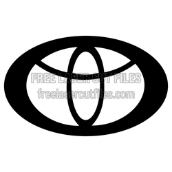 Toyota Logo Clipart Template Ready to Cut for Laser Projects