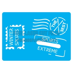 Winter Sports Stencil Pack for Laser Cutting