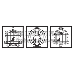 Decorative Birdcage Wall Art Laser Cut Files