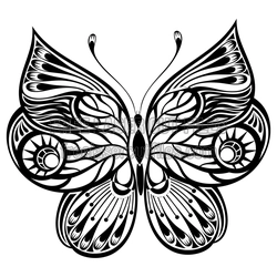 Decorative Butterfly Clipart Laser Cut Template