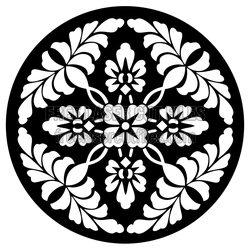 Decorative Floral Mandala Pattern for Laser Cutting