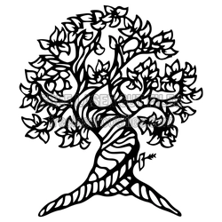 Decorative Tree Art Laser Cut File, Ready to Cut