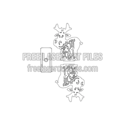 Deer Silhouette Template for Laser Cutting