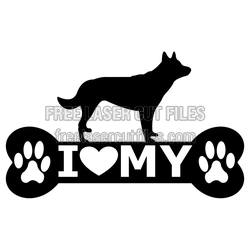 Dog Bone Monogram Sign with Paw Prints, Laser Ready