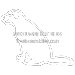 Dog Silhouette Template for Laser Cutting