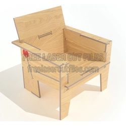 DXF Lounge Chair Template for Laser Cutting & Assembly