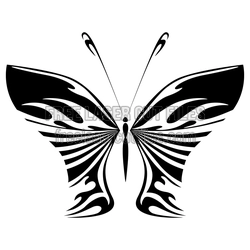 Elegant Butterfly Floral Clipart for Laser Cutting