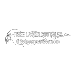 Flaming Skull Template for Laser Cutting