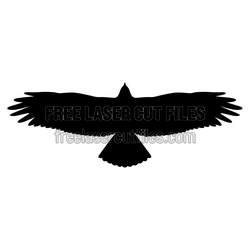 Flying Eagle Silhouette Ready to Cut Laser File