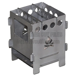 Foldable Bushcraft Firebox Stove Template for 1mm Material