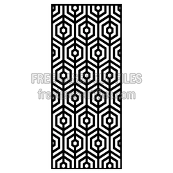 Geometric Hexagon Panel Pattern for Laser Cutting