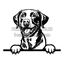 Happy Labrador Retriever Dog Laser Cut File, Ready to Cut