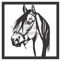 Horse Head Silhouette Laser Cut File, Ready to Cut Decor