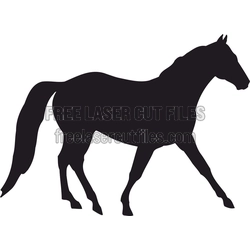 Horse Silhouette Template for Laser Cutting and Crafts