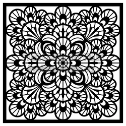 Ornamental Floral Panel Laser Cut Pattern, Ready to Cut