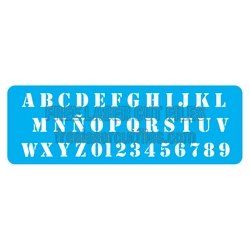Stencil Alphabet and Numbers Set for Laser Cutting