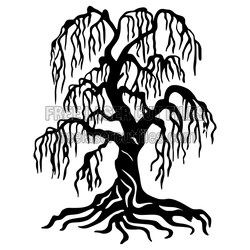 Willow Tree Clipart Laser Cut Nature Design