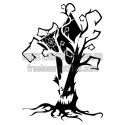 Creepy Halloween Haunted Tree Monster Laser Cut File