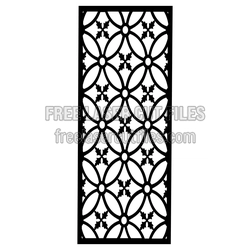 Decorative Door Panel Screen Pattern, Ready to Cut