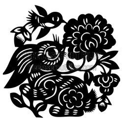 Easter Bunny Floral Layered Cut File for Laser Cutting
