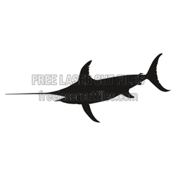 Great White Shark Silhouette Laser Cut File, Ready to Cut