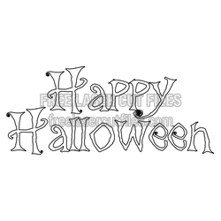 Happy Halloween Script Sign SVG, Ready to Cut Decor