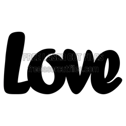 Love Script Sign Laser Cut File for Valentine Decor