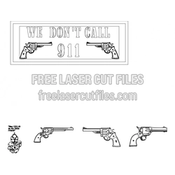 Number 911 Stencil Template for Laser Cutting
