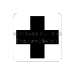Roadside First Aid Sign Template for Laser Cutting