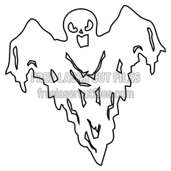Spooky Dripping Ghost Halloween Laser Cut File
