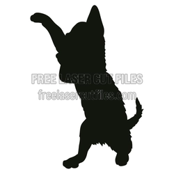 Standing Cat Silhouette Laser Cut File for DIY Decor