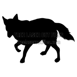 Wolf Silhouette Laser Cut File, Ready to Cut Design