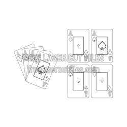Aces Sign Template for Laser Cutting