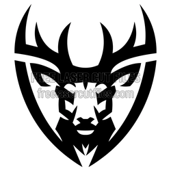 Bold Elk Head Silhouette Laser Cut Wall Art