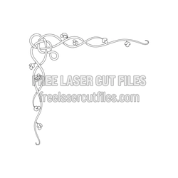 Celtic Corner Vine Ornament Template for Laser Cutting