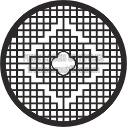 Circular Grille Panel Template for Laser Cutting