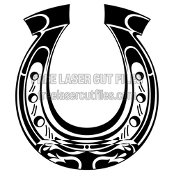 Decorative Horseshoe Sign SVG, Ready to Cut Lucky Charm