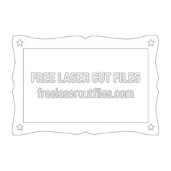 Decorative Picture Frame Template for Laser Cutting