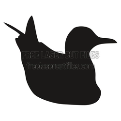 Duck Silhouette Laser Cut File, Ready to Cut