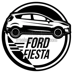 Fiesta Hatchback Car Logo SVG Laser Cut Template